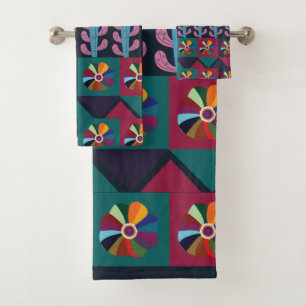 Cinco De Mayo Mexicaans Kunstpatroon Bad Handdoek