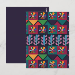 Cinco De Mayo Mexicaans Kunstpatroon Briefkaart