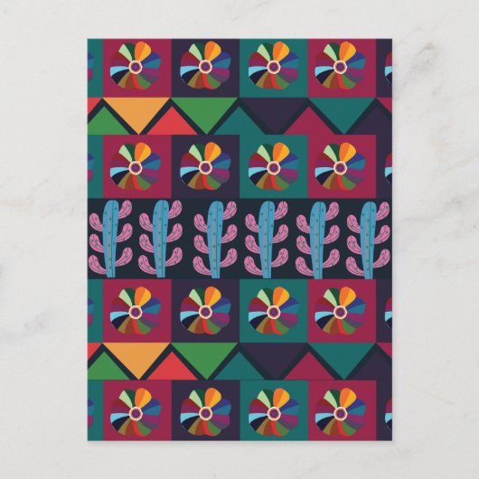 Cinco De Mayo Mexicaans Kunstpatroon Briefkaart (Voorkant)
