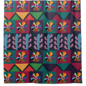 Cinco De Mayo Mexicaans Kunstpatroon Douchegordijn (Voorkant)