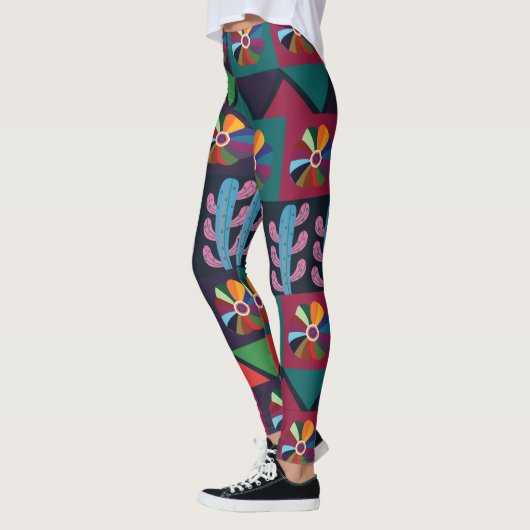 Cinco De Mayo Mexicaans Kunstpatroon Leggings (Links)