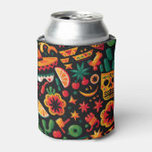 Cinco de Mayo. Mexicaans patroon van heldere carto Blikjeskoeler (Blikje Voorkant)