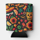 Cinco de Mayo. Mexicaans patroon van heldere carto Blikjeskoeler (Achterkant)