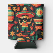 Cinco de Mayo. Mexicaans patroon van heldere carto Blikjeskoeler (Voorkant)