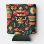 Cinco de Mayo. Mexicaans patroon van heldere carto Blikjeskoeler (Achterkant)