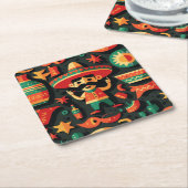 Cinco de Mayo. Mexicaans patroon van heldere carto Kartonnen Onderzetters (Schuin)