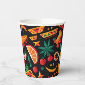 Cinco de Mayo. Mexicaans patroon van heldere carto Papieren Bekers (Links)