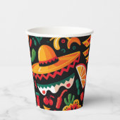 Cinco de Mayo. Mexicaans patroon van heldere carto Papieren Bekers (Voorkant)