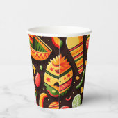 Cinco de Mayo. Mexicaans patroon van heldere carto Papieren Bekers (Rechts)