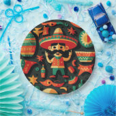 Cinco de Mayo. Mexicaans patroon van heldere carto Papieren Bordje (Feest)