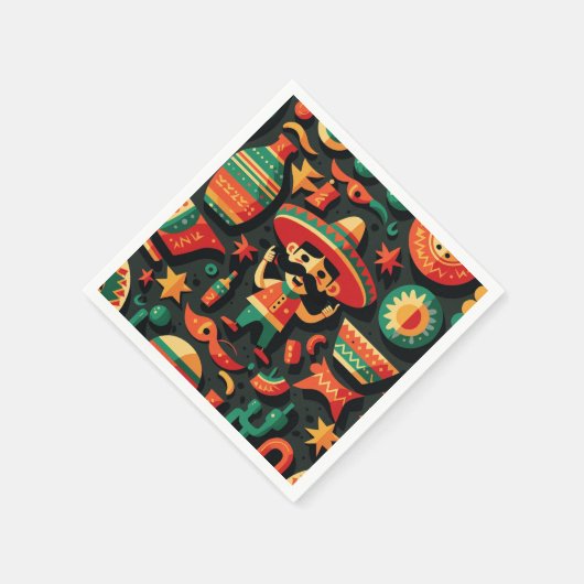 Cinco de Mayo. Mexicaans patroon van heldere carto Servet (Hoek)