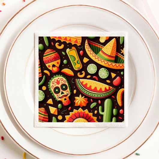 Cinco de Mayo. Mexicaans patroon van heldere carto Servet