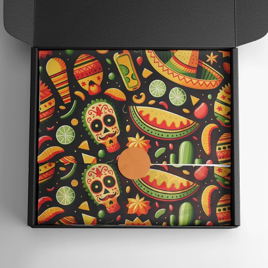 Cinco de Mayo. Mexicaans patroon van heldere carto Tissuepapier