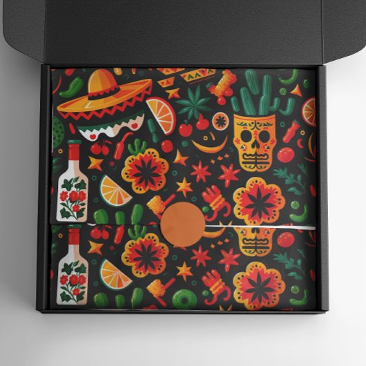 Cinco de Mayo. Mexicaans patroon van heldere carto Tissuepapier