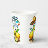 Cinco de Mayo Mexicaans Pet, Citroenen, Limes Papieren Bekers (Rechts)
