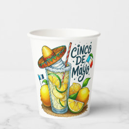 Cinco de Mayo Mexicaans Pet, Citroenen, Limes Papieren Bekers