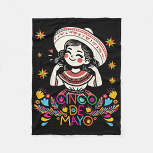 Cinco De Mayo Mexicaans Poncho 5 De Mayo Anime Sch Fleece Deken