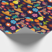 Cinco De Mayo Mexicaans schattig patroon Cadeaupapier (Hoek)