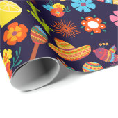 Cinco De Mayo Mexicaans schattig patroon Cadeaupapier (Rol Hoek)