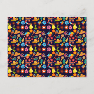 Cinco De Mayo Mexicaans schattig patroon Feestdagenkaart