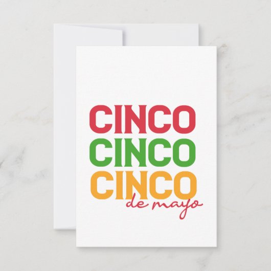 Cinco De Mayo Mexicaans Vakantiefeest Cadeau Bedankkaart (Voorkant)