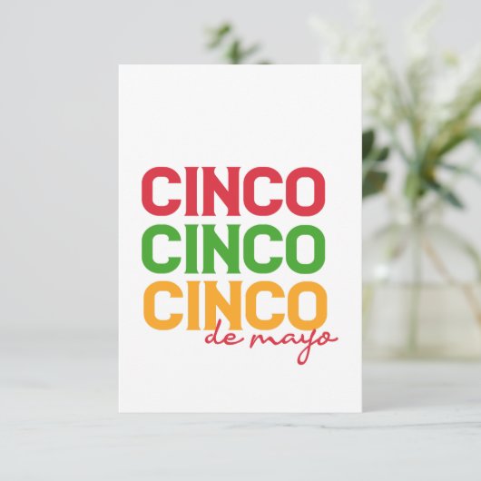 Cinco De Mayo Mexicaans Vakantiefeest Cadeau Bedankkaart (Staand voorkant)