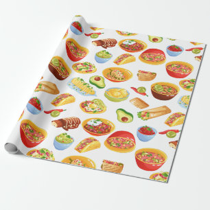 cinco de mayo mexicaanse burrito taco tamale cadeaupapier