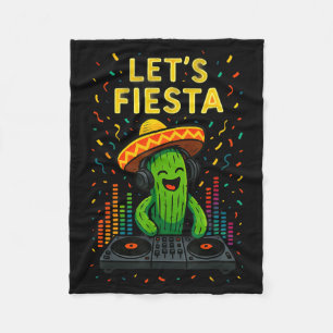 Cinco de mayo Mexicaanse cactus feest grappig laat Fleece Deken