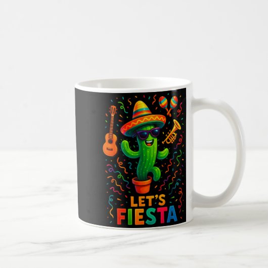 Cinco de mayo Mexicaanse cactus feest grappig laat Koffiemok (Rechts)