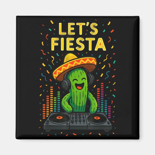 Cinco de mayo Mexicaanse cactus feest grappig laat Magneet (Voorkant)