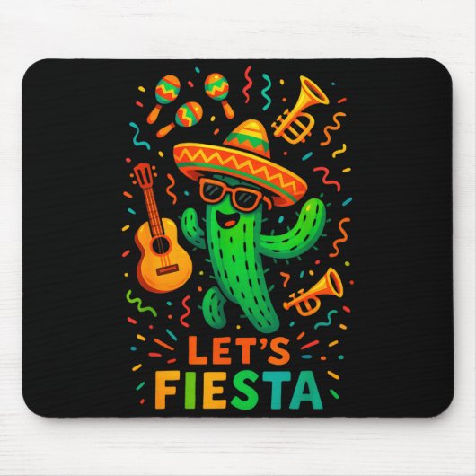 Cinco de mayo Mexicaanse cactus feest grappig laat Muismat (Voorkant)