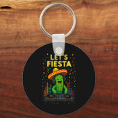 Cinco de mayo Mexicaanse cactus feest grappig laat Sleutelhanger (Voorkant)