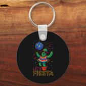 Cinco de mayo Mexicaanse cactus feest grappig laat Sleutelhanger (Voorkant)