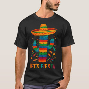 Cinco de mayo Mexicaanse cactus feest grappig laat T-shirt