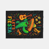 Cinco de mayo Mexicaanse cactus feest grappig late Fleece Deken (Voorkant (Horizontaal))