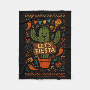 Cinco de mayo Mexicaanse cactus feest grappig late Fleece Deken