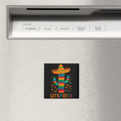 Cinco de mayo Mexicaanse cactus feest grappig late Magneet (Insitu (Vaatwasser))