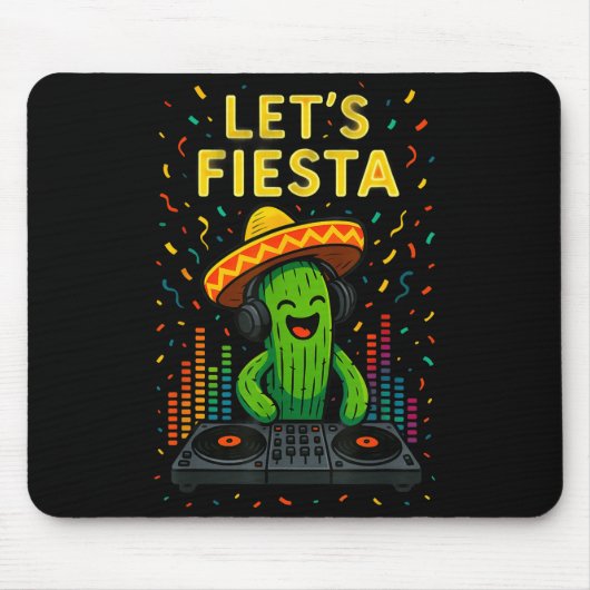 Cinco de mayo Mexicaanse cactus feest grappig late Muismat (Voorkant)