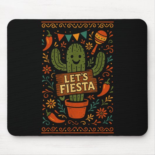 Cinco de mayo Mexicaanse cactus feest grappig late Muismat (Voorkant)