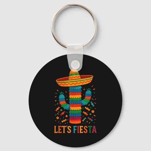 Cinco de mayo Mexicaanse cactus feest grappig late Sleutelhanger (Voorkant)