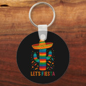 Cinco de mayo Mexicaanse cactus feest grappig late Sleutelhanger (Voorkant)