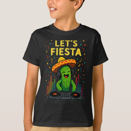 Cinco de mayo Mexicaanse cactus feest grappig late T-shirt (Voorkant)