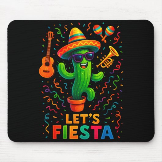 Cinco de mayo Mexicaanse cactus feestje grappig la Muismat (Voorkant)