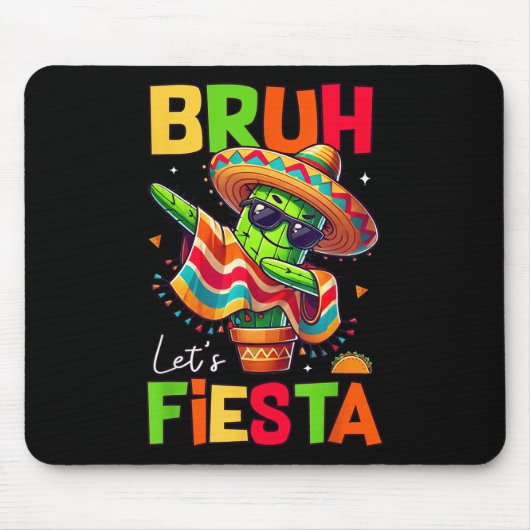 Cinco de Mayo Mexicaanse Cactus Grappig Laat Fiest Muismat (Voorkant)
