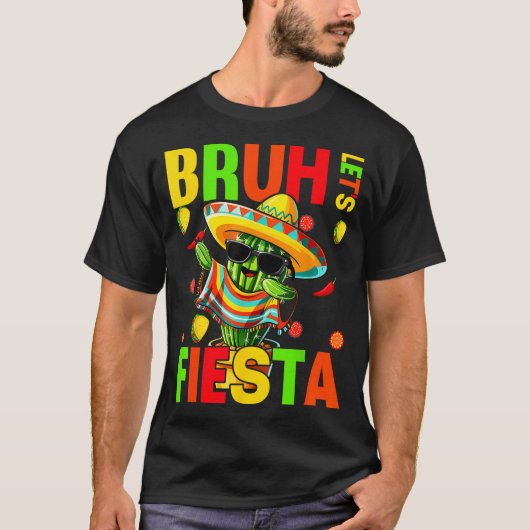 Cinco de Mayo Mexicaanse cactus grappig laat ons f T-shirt (Voorkant)