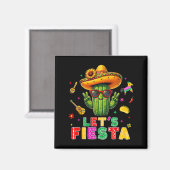 Cinco de mayo Mexicaanse cactus grappig laten we f Magneet (Voorkant / Achterkant)