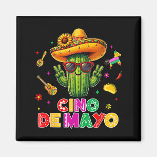 Cinco de mayo Mexicaanse cactus grappig laten we f Magneet