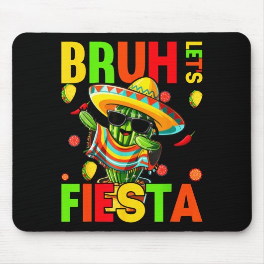 Cinco de mayo Mexicaanse cactus grappig laten we f Muismat (Voorkant)