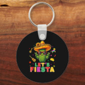 Cinco de mayo Mexicaanse cactus grappig laten we f Sleutelhanger (Voorkant)