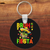 Cinco de mayo Mexicaanse cactus grappig laten we f Sleutelhanger (Voorkant)
